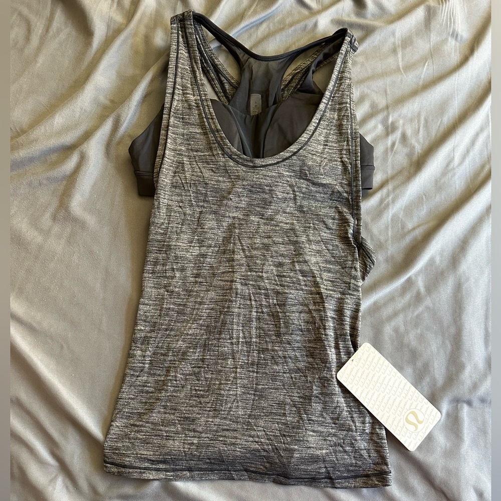 Lululemon Glide and Stride Tank Top sports bra shirt combo size 8 new with tags